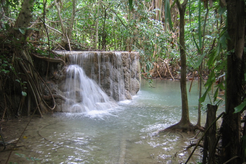 Thailand, Kanchanaburi, Erawan Waterfall